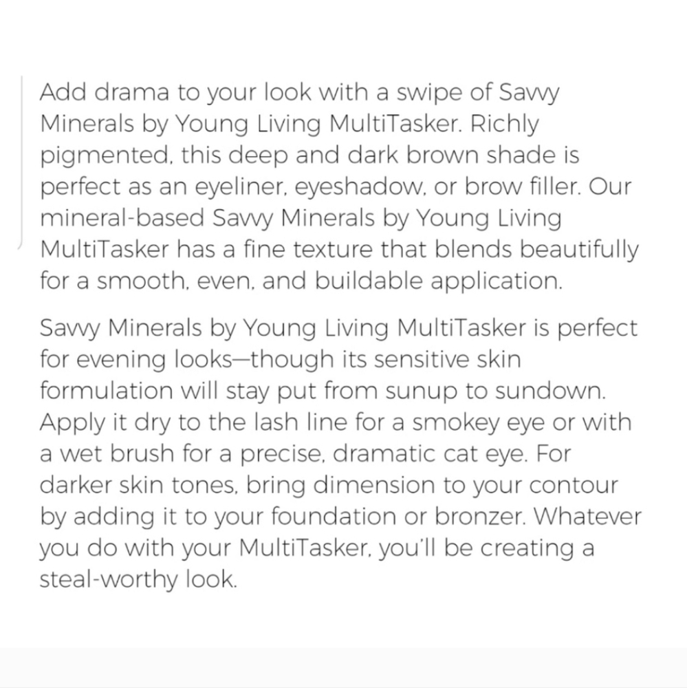 Savvy by Young Living Multi Tasker Eye Brow Shadow DARK - Picture 7 of 7